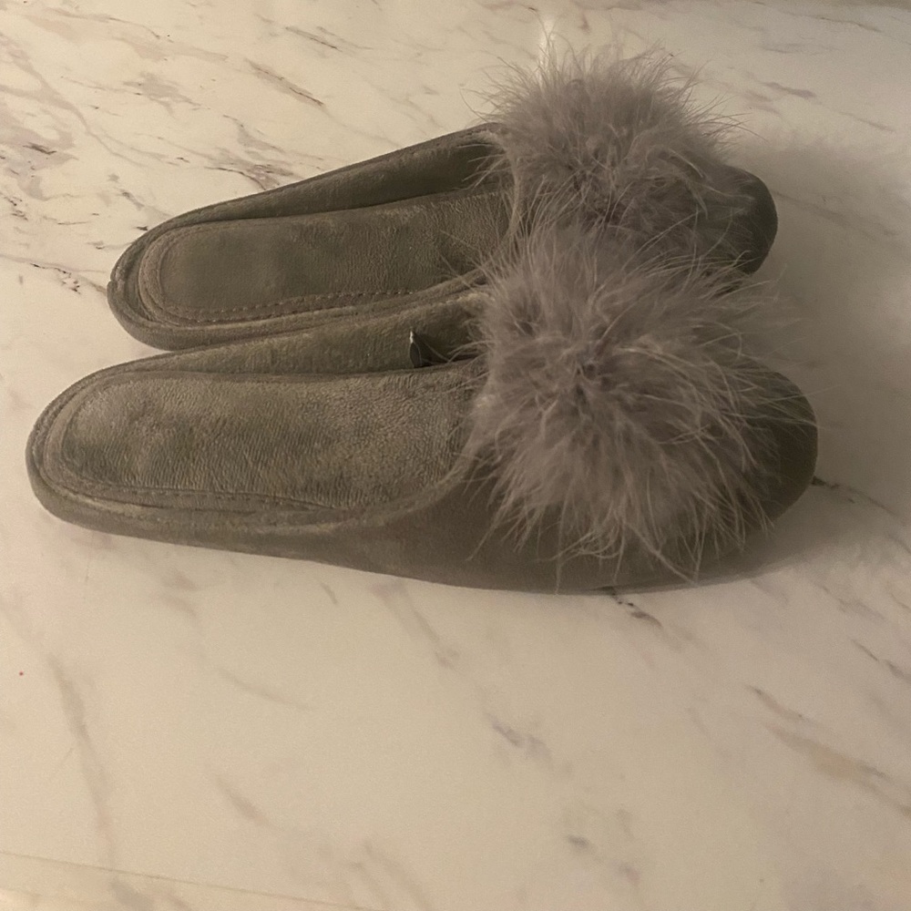 Gray slippers